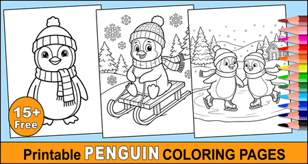 Penguin Coloring Pages (Free Printable Fun for Kids)