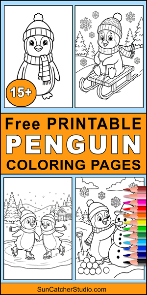 Penguin coloring page, penguin coloring sheets, color, coloring page, DIY, sheet, printable, free, book, pictures to color, easy, children, adult, print, download, pdf.