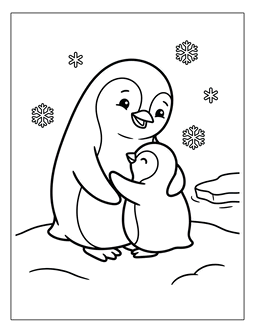 5. Picture to color for children. Penguin coloring page, penguin coloring sheet, color, coloring page, penguin, printable, free, book, pictures to color, easy, children, adult, print, download, pdf.