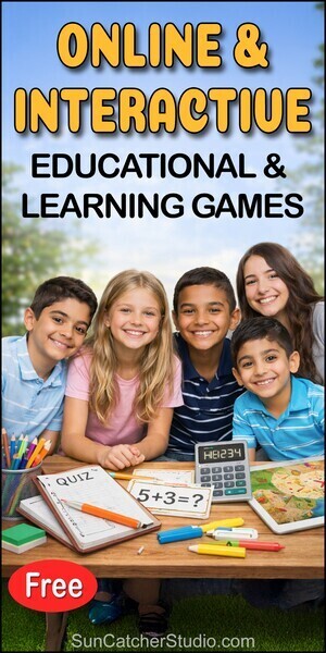 Online educational games for kids, free learning games, DIY, interactive learning games, educational games for children, fun, free, educational, learning, interactive, activities.