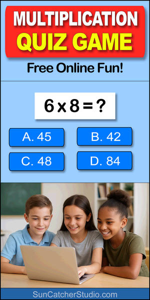 Multiplication quiz game, times tables, math practice, online learning, free interactive game.