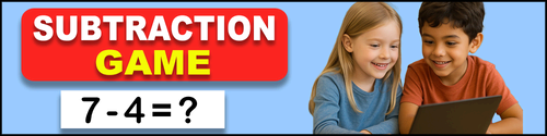 Online subtraction game for kids. An interactive activity that helps children practice subtraction and build essential math skills.