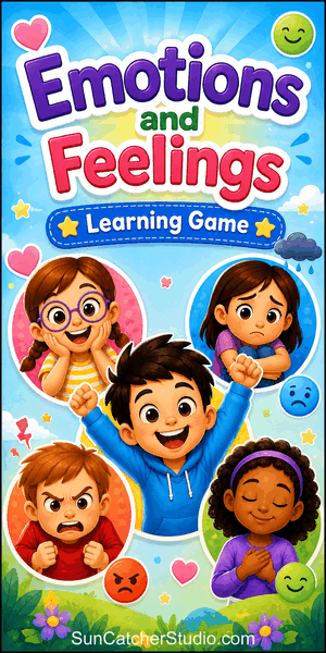 Emotions and feeling learning game. Free online interactive emotions quiz helps learners recognize and name common feelings using clear, engaging visuals.