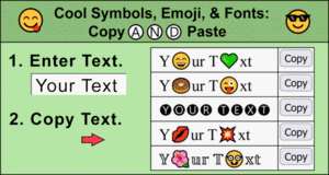 Copy and Paste Symbols