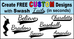 Baseball Fonts, Script, Tail, Jersey, Free