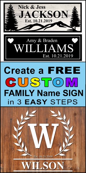 Download Family Name Signs Last Name Established Monogram Signs