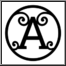 Arc upper monogram font, one initial or letter.
