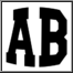 Block inflate monogram font, 2 two initials