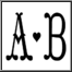 Cowboy monogram font, two initials