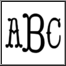 Cowboy monogram font, three initials