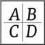 Monogram font, four initials