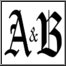 Old English (Gothic) monogram font, two initials