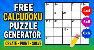 Calcudoku Puzzle Generator