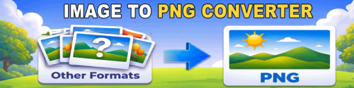 Image to PNG converter.  Instantly convert JPG, GIF, WebP, and BMP images to PNG format.