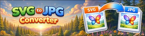 SVG to JPG converter. Instantly convert SVG, PNG, GIF, WebP, and BMP images to JPG format.
