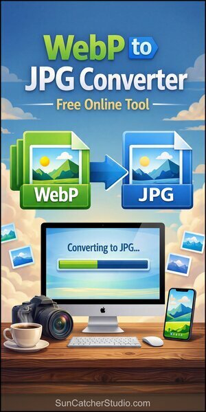 WebP to JPG converter. DIY, Instantly convert WebP and other images to JPG format.