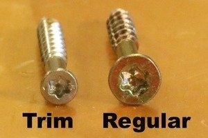 Regular vs trim finish screws for bird feeder