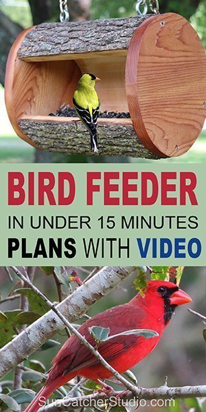 Diy Bird Feeder Plans Homemade Log Birdfeeder