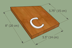 Bird house planter plans, 3d model, side, part C.