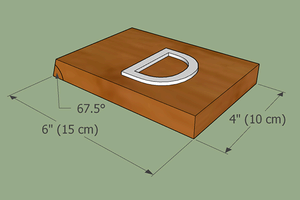 Bird house planter plans, 3d model, dimensions, side, part D.