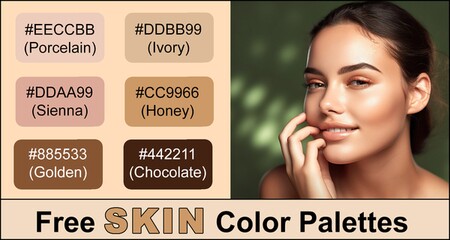 Skin Color Palette (Diverse Skin Tone Schemes)
