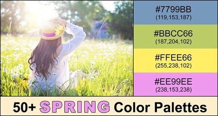 Spring Color Palettes (RGB and HEX Color Codes)