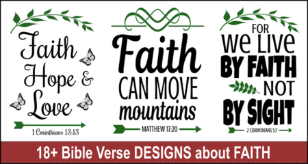 Bible Verses about Faith:  Free SVG Files and Cricut Designs