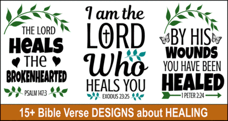 Bible Verse Designs on Healing: SVG Files and Cricut Designs