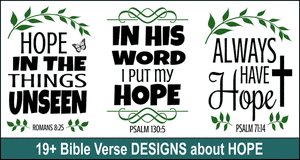 Bible quote designs on Hope