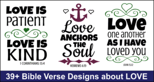 Bible verse designs about Love