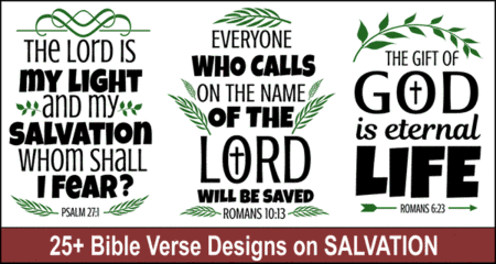 Bible Verse Designs on Salvation: Scripture Quotes & SVG Files