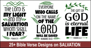 Bible verse designs on Salvation