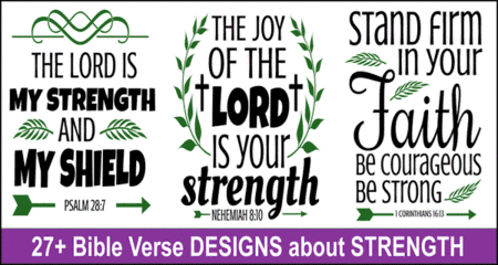 Bible Verses about Strength: Free SVG Files and Cricut Designs
