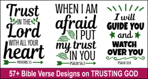 Bible quote designs on Trusting God