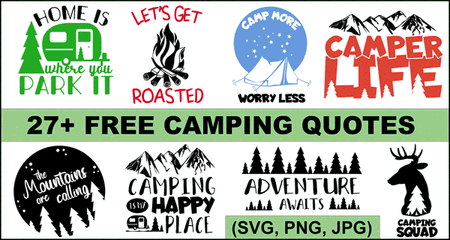 custom family name, Happy campers, caravan camping - free svg file