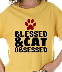 Blessed & cat obsessed. cat quotes, cat sayings, Cricut designs, free, clip art, svg file, template, pattern, stencil, silhouette, cut file, design space, vector, shirt, cup, DIY crafts and projects, embroidery.