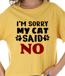 I'm sorry my cat said no. cat quotes, cat sayings, Cricut designs, free, clip art, svg file, template, pattern, stencil, silhouette, cut file, design space, vector, shirt, cup, DIY crafts and projects, embroidery.