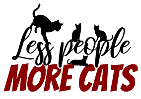 Less people more cats. cat quotes, cat sayings, Cricut designs, free, clip art, svg file, template, pattern, stencil, silhouette, cut file, design space, vector, shirt, cup, DIY crafts and projects, embroidery.