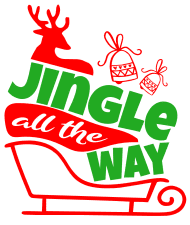 Free Jingle all the way. Christmas quotes, Christmas sayings, cricut designs, svg files, silhouette, winter, holidays, crafts, embroidery, bundle, cut files, vector.