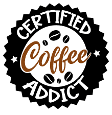 Certified coffee addict. Coffee quotes, coffee sayings, Cricut designs, free, clip art, svg file, template, pattern, stencil, silhouette, cut file, design space, vector, shirt, cup, DIY crafts and projects, embroidery.