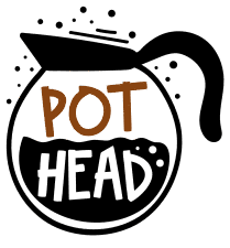 Pot head. Coffee quotes, coffee sayings, Cricut designs, free, clip art, svg file, template, pattern, stencil, silhouette, cut file, design space, vector, shirt, cup, DIY crafts and projects, embroidery.