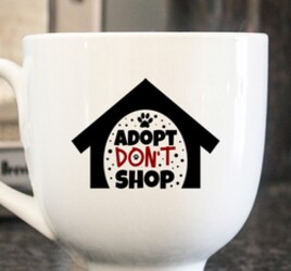 Adopt don't shop. Dog quotes, dog sayings, Cricut designs, free, clip art, svg file, template, pattern, stencil, silhouette, cut file, design space, vector, shirt, cup, DIY crafts and projects, embroidery.