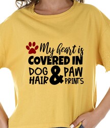 My heart is covered in dog hair. Dog quotes, dog sayings, Cricut designs, free, clip art, svg file, template, pattern, stencil, silhouette, cut file, design space, vector, shirt, cup, DIY crafts and projects, embroidery.