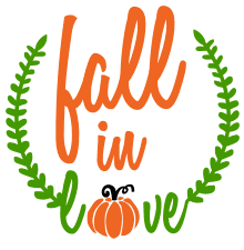 Fall in love. Fall quotes, fall and autumn sayings, Cricut designs, free, clip art, svg file, template, pattern, stencil, silhouette, cut file, design space, vector, shirt, cup, DIY crafts and projects, embroidery.