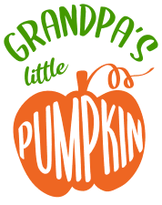 Grandpa's little pumpkin. Fall quotes, fall and autumn sayings, Cricut designs, free, clip art, svg file, template, pattern, stencil, silhouette, cut file, design space, vector, shirt, cup, DIY crafts and projects, embroidery.