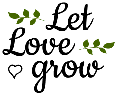 Let love grow. Garden quotes, garden sayings, cricut designs, svg files, plants, cactus, succulents, funny, short, planting, silhouette, embroidery, bundle, free cut files, design space, vector.
