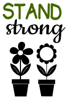 Stand strong. Garden quotes, garden sayings, cricut designs, svg files, plants, cactus, succulents, funny, short, planting, silhouette, embroidery, bundle, free cut files, design space, vector.