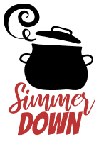 Simmer down. Kitchen quotes, funny kitchen sayings, short, cooking, Cricut designs, free, clip art, svg file, template, pattern, stencil, silhouette, cut file, design space, shirt, cup, DIY crafts and projects, embroidery.