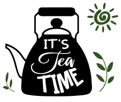 It's tea time. Tea quotes, tea sayings, Cricut designs, free, clip art, svg file, template, pattern, stencil, silhouette, cut file, design space, short, funny, shirt, cup, DIY crafts and projects, embroidery.
