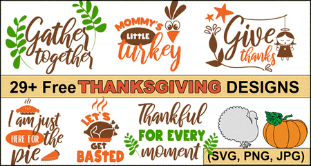 Thanksgiving Quotes (Short Happy Sayings): Free SVG Files & Clipart